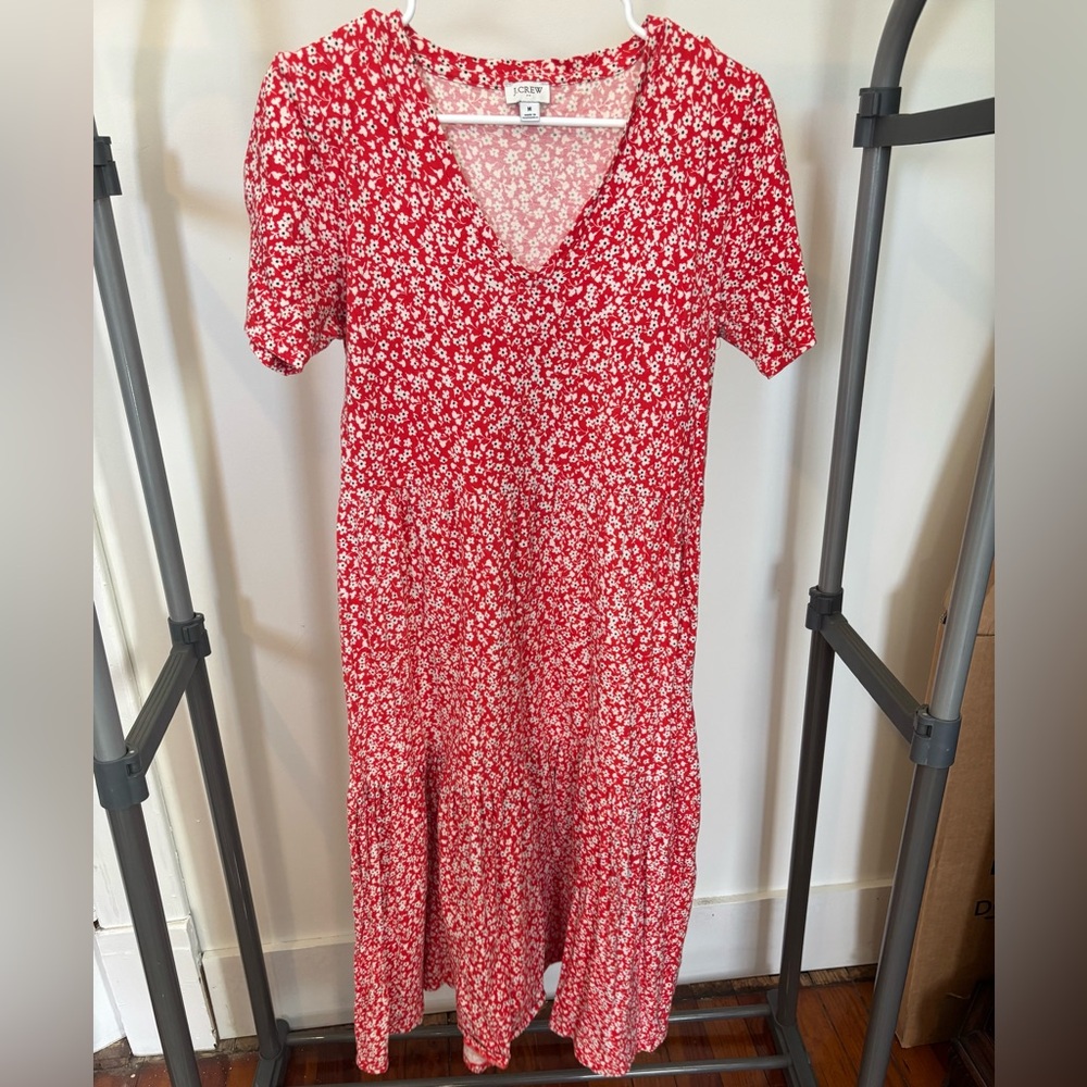 Floral Red Dress